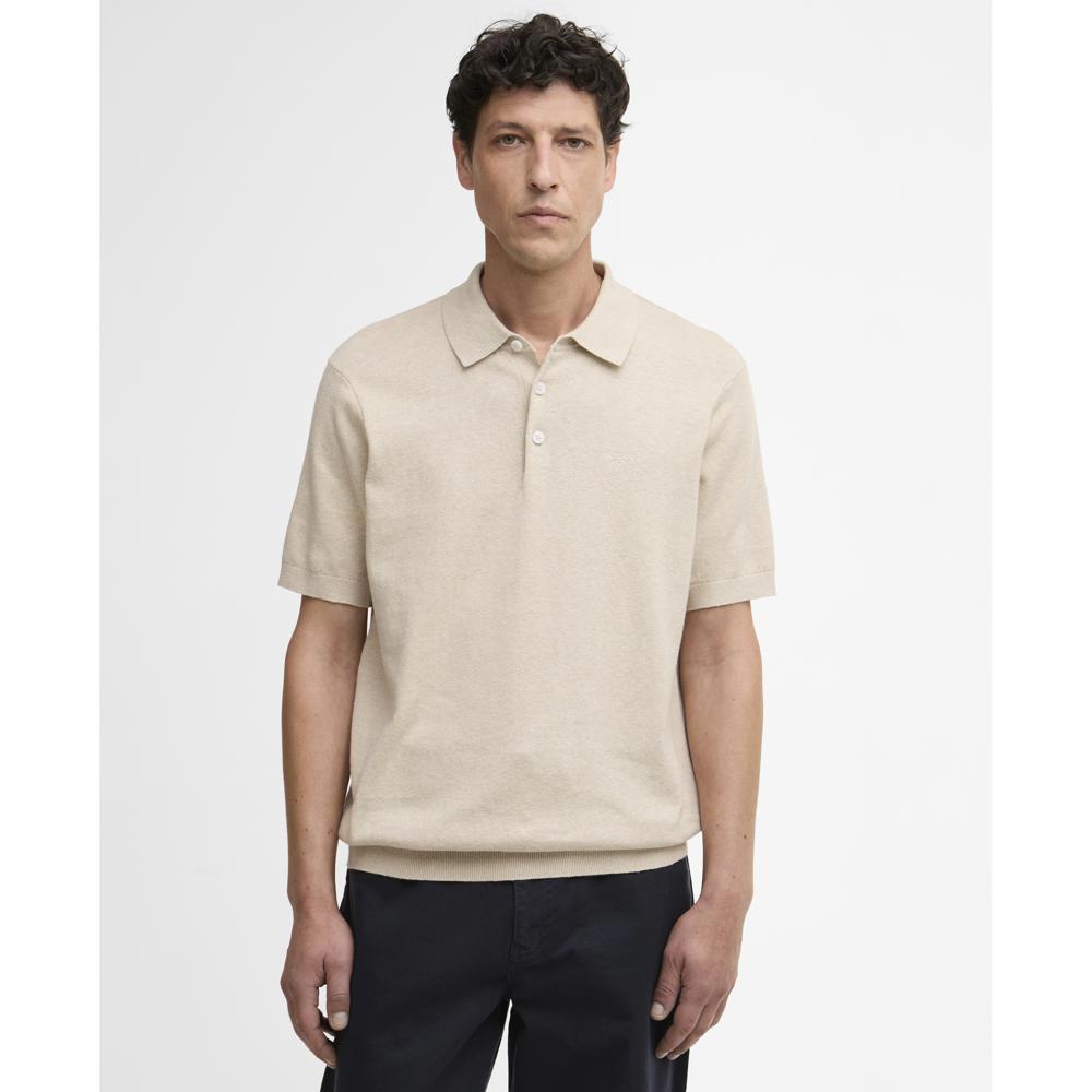 Barbour Muston Linen-Blend Knitted Polo Shirt